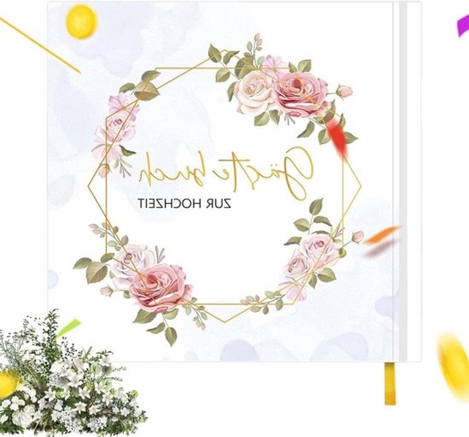 Gastenboek bruiloft - Herinneringenalbum - Momenten bewaren - Klassiek elegant ontwerp - 21 x 21 cm - Niet gespecificeerd