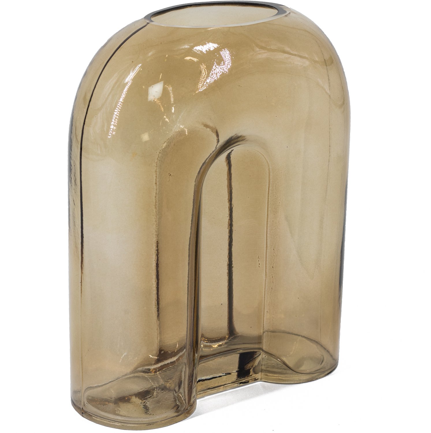 homebound by ky Glazen vaas roest | 25x12x21cm | bloemenvaas roest