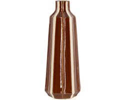 Aardewerk vaas Strea L bruin beige