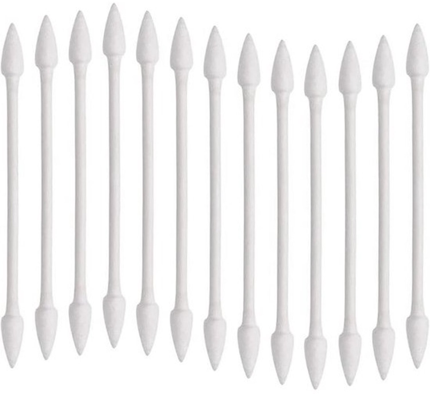 Spitse wattenstaafjes - Precisietips - Voor het aanbrengen van make-up - Met dubbele punt - 800 stuks - Wit