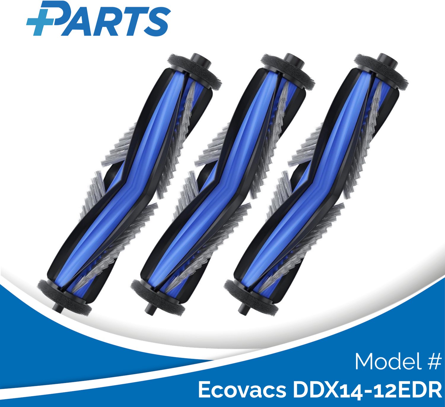 Plus.Parts Ecovacs DDX14-12EDR Borstels (3 Stuks, Plus.Parts® alternatief voor DMB010027) Overig