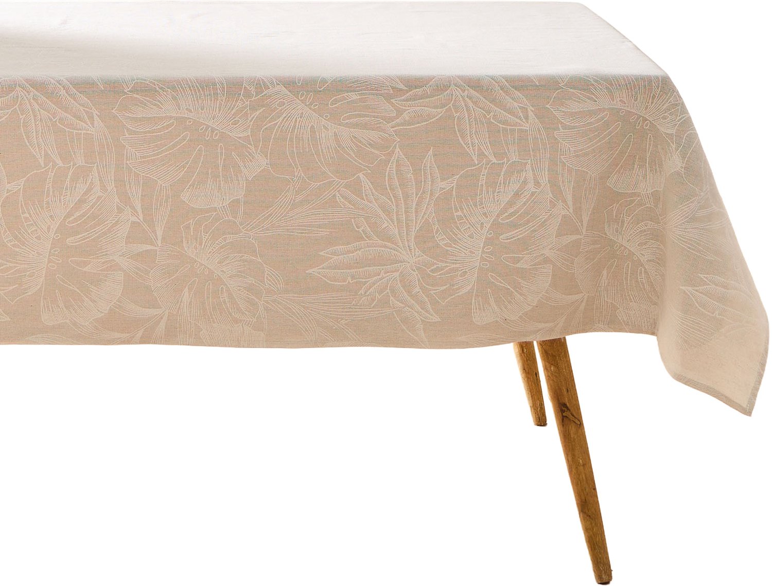 Douceur d'intérieur - Rechthoekig tafelkleed LORENZA, 140 x 240 cm, linnen effect