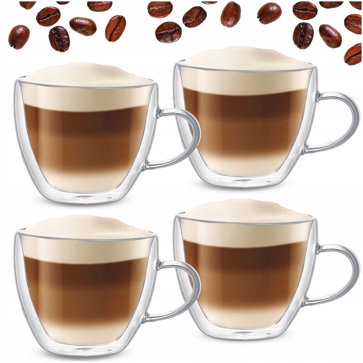 Sanremo Thermische Glazen voor Latte & Thee - 350ml (4 stuks)