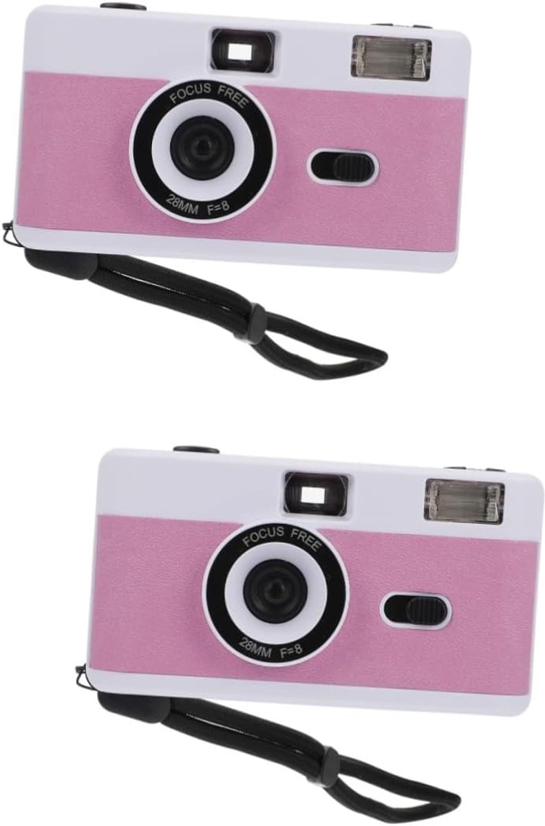 Jojofuny 2stuks Retro Film Camera Met Ingebouwde Flitser Herbruikbare Vintage Camera Zonder Batterij Duurzaam Ontwerp Voor Creatieve Fotografie Cadeau Voor Familie Vrienden