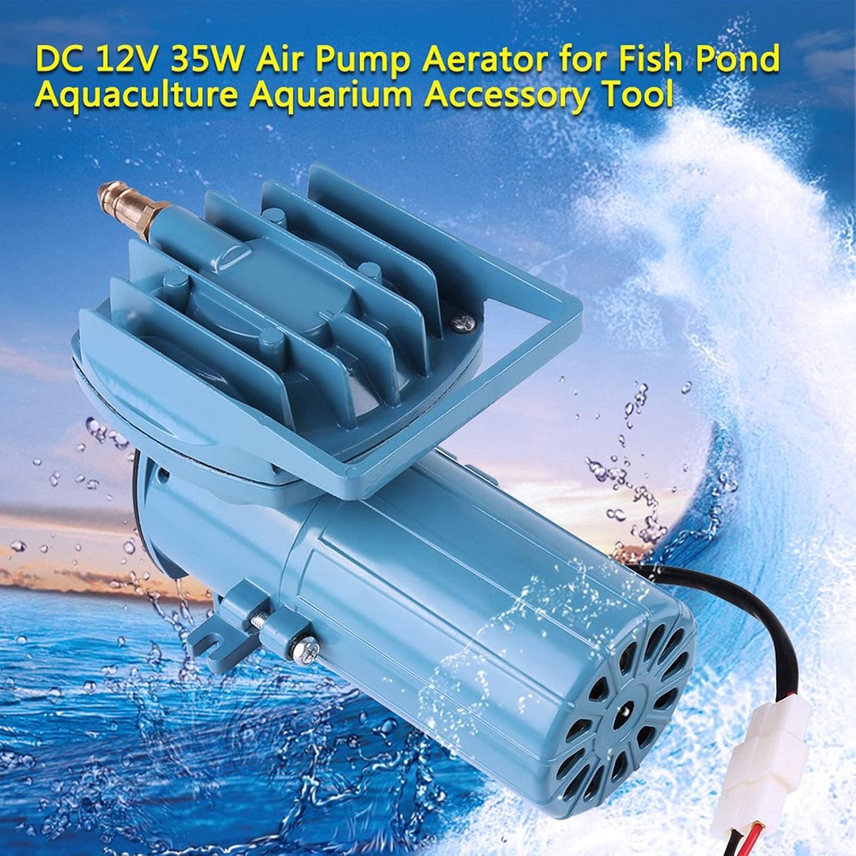 12V 35W Luchtpomp Beluchter Voor Visvijver Aquacultuur Aquarium Accessoire Tool Luchtpompen Aquarium Beluchter Pomp