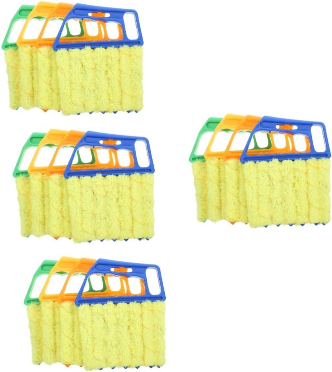 4 Sets Delige Reinigingsborstelset Voor Raambekleding Verwijderbare Stofdoek Voor Auto Ventilatie Gordijnen Efficiënte Herbruikbare Schoonmaaktools 4 Stuks*4