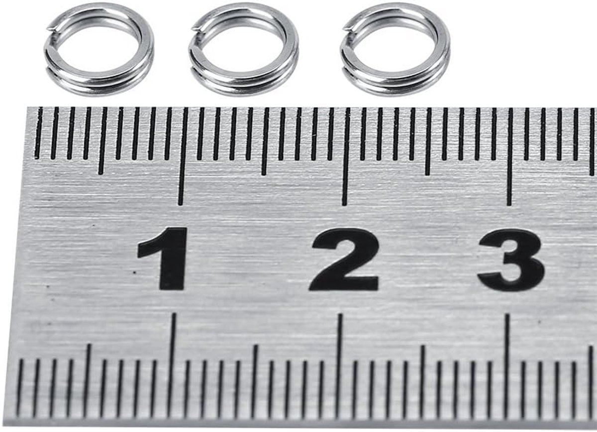 Split Ring, Lure Connector Aas Dubbele Cirkel Split Ring Visgerei Vissen Split Rings Assortiment Kit Heavy Duty Roestvrij staal voor Vissen Verbind kunstaas
