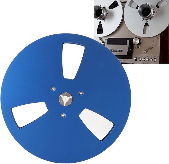 Lege 1/4 7 Inch Tape Reel voor Reel to Reel Tape Spelers, Aluminium Legering, Universele Vervangingsonderdeel voor Geluidsopname en -afspelen — afbeelding 2