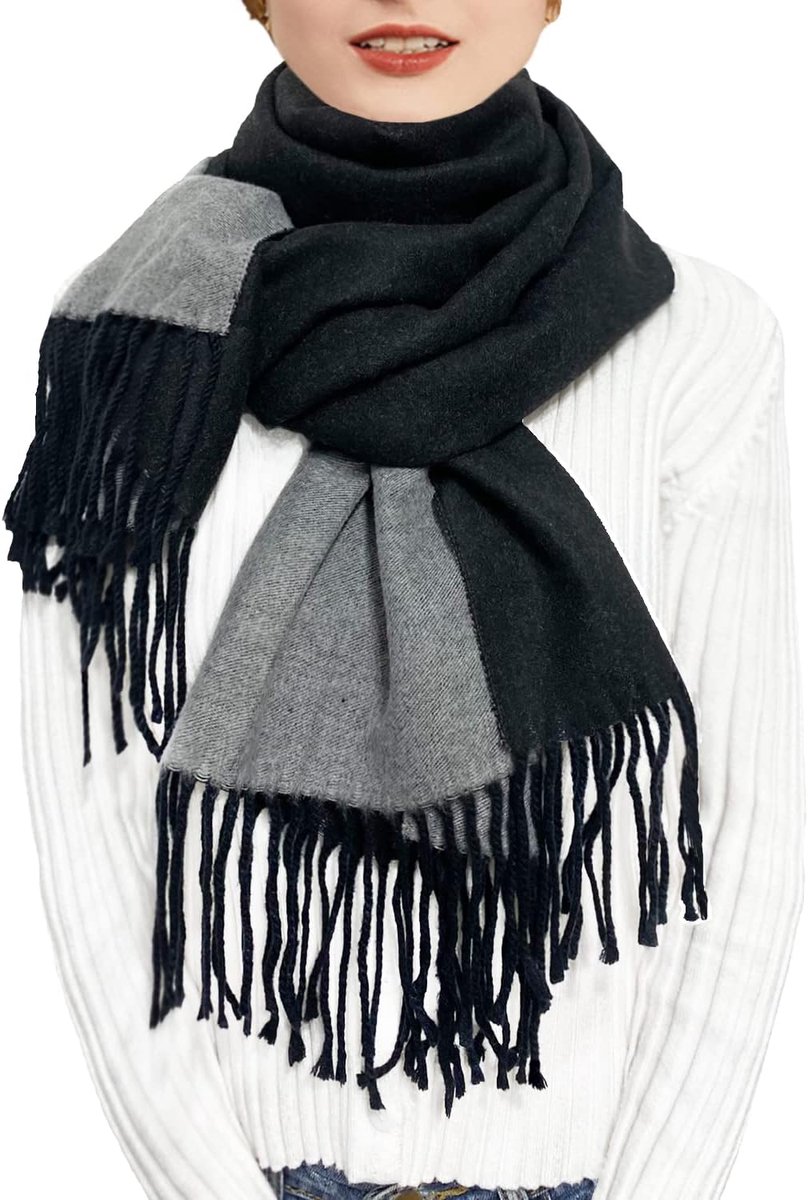 ehsbuy Winter Sjaal Dames Pashmina Zachte Omkeerbaar Omslagdoeken en Sjaals Casual Warm Kasjmier Sjaal Wrap Lang Grote - ShopVlot