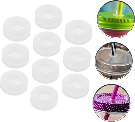 10stuks Silicone Hole Grommets Voor Potdeksels Flexibele Duurzame Afdekkingen Voor Voor Jars Blikken Eenvoudig Gebruik Lange Levensduur — afbeelding 2