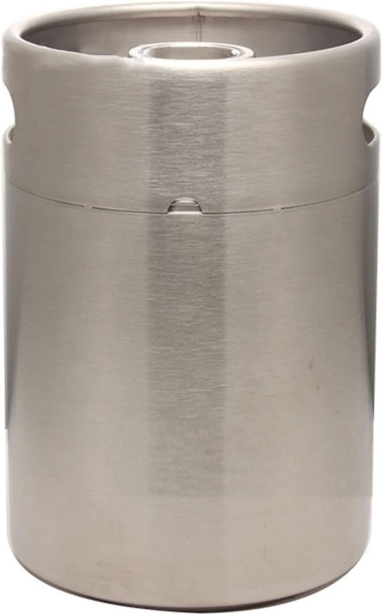 Biervat, roestvrijstalen biervat met wijnspeer voor thuiskeuken bier brouwen, voor kamperen wandelen thuisbrouwen drank vers houden,5l+s type wine spear