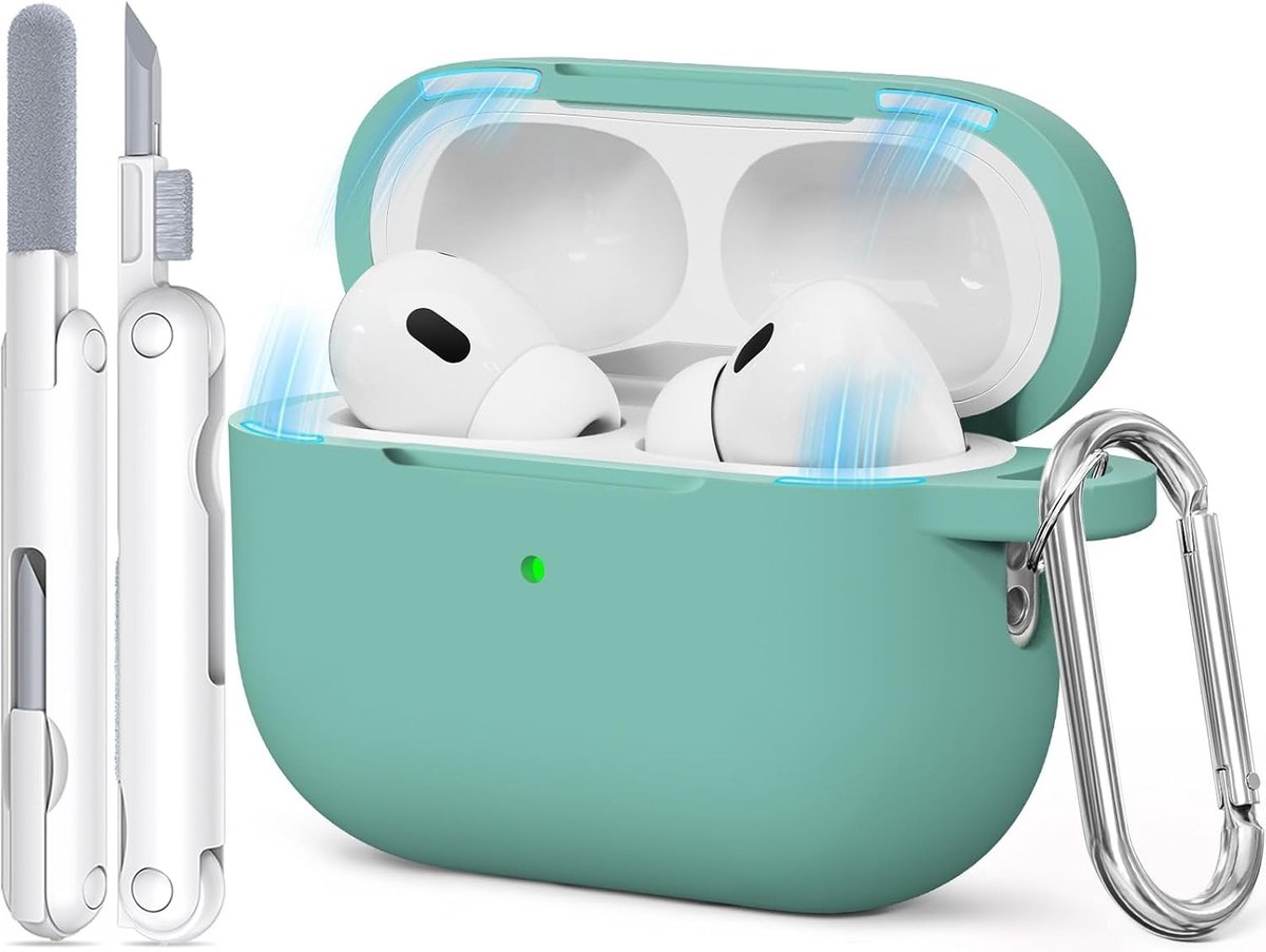 Duurzame en Stijlvolle Beschermhoes voor AirPods Pro met Schokbestendige Functie en Sleutelhanger