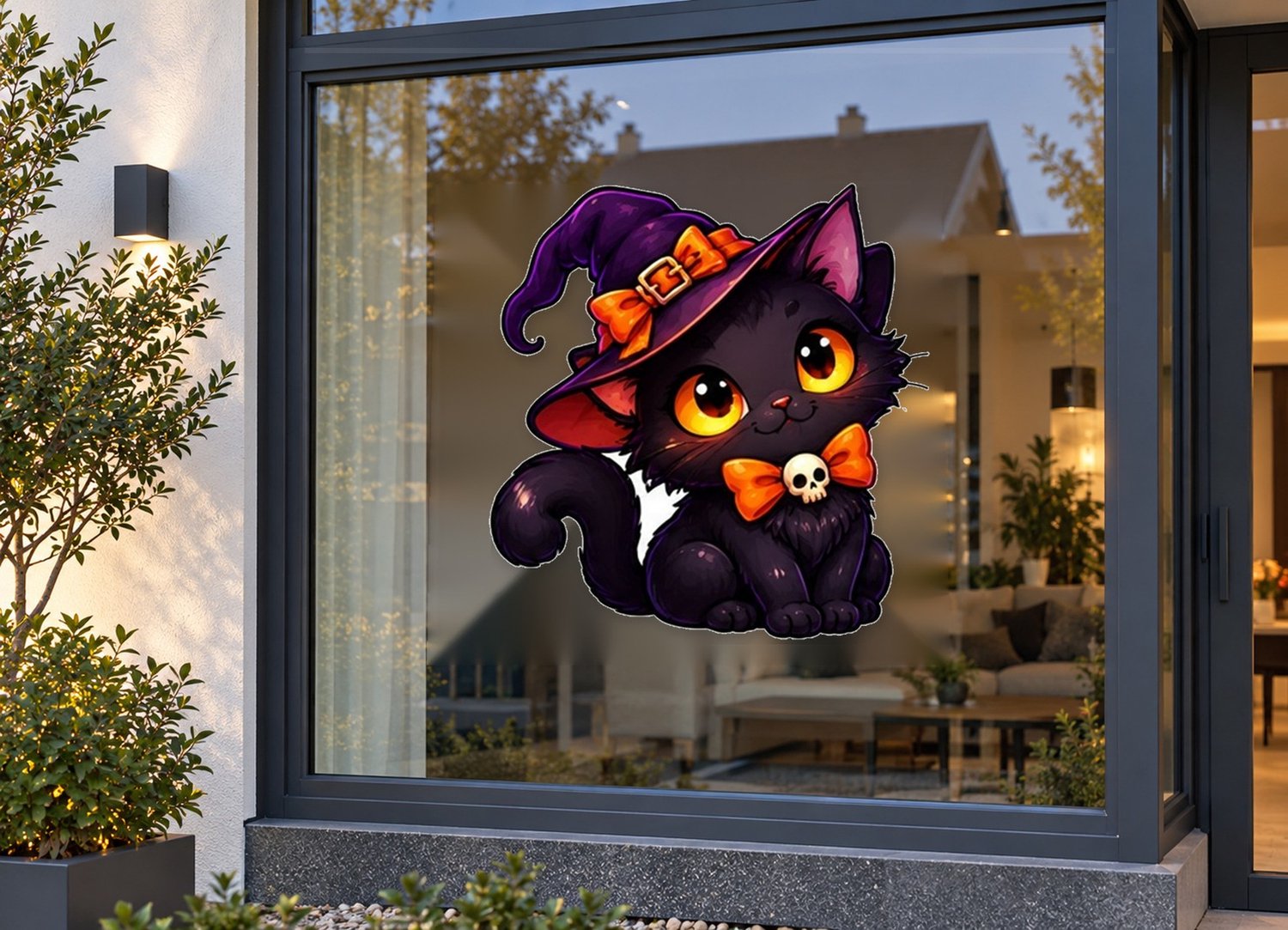 De Stickerman Halloween Raamsticker 50cm Breed Herbruikbaar Weerbestendig (KV22) Multi