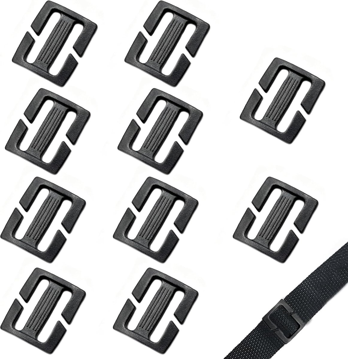 ZAHD 10 pieces three-layer plastic sliders with adjustable buckle, Slider Tri Glide buckles for ladder made of - ShopVlot