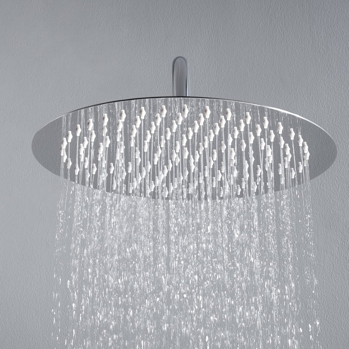 SnelShoppen - 40 cm Ronde Roestvrijstalen Hoofddouche - Regendouche, Inbouwdouchekop, Luxe Douchekop voor Badkamer, Douche, Wellness, Modern Design