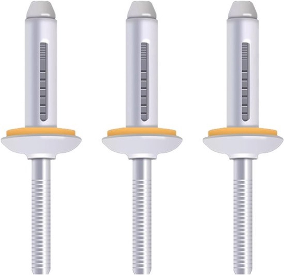 Gevouwen klinknagels - Blindklinknagels - Voor metaal bevestigen - Grote flens - 6,4 x 23 mm