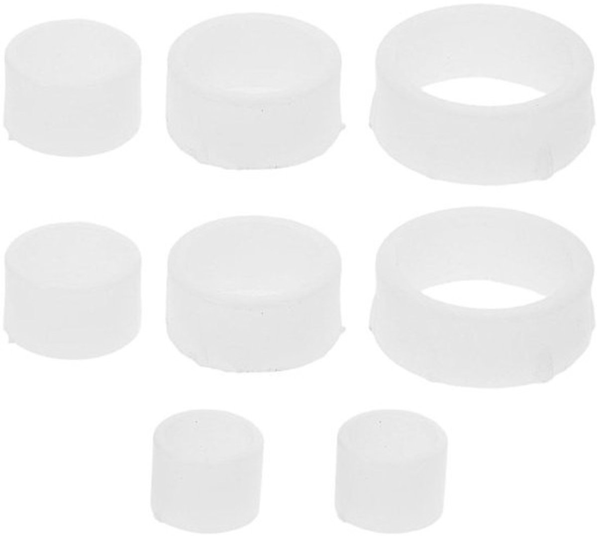 Kit met slijpschijfbussen - Wielbusreductoren - Voor precisiebewerking - Verstelbare diameter - 3.2 x 3.2 x 1.2 cm - Wit