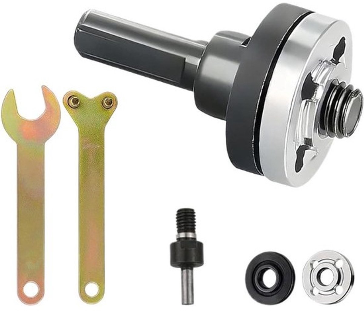 Slijpsleutel voor boorhouder - Reserveonderdeel voor gereedschap - Elektrisch gereedschap - Gelijkmatige krachtoverdracht - 5 x 3 x 2 cm - Zilverkleurig