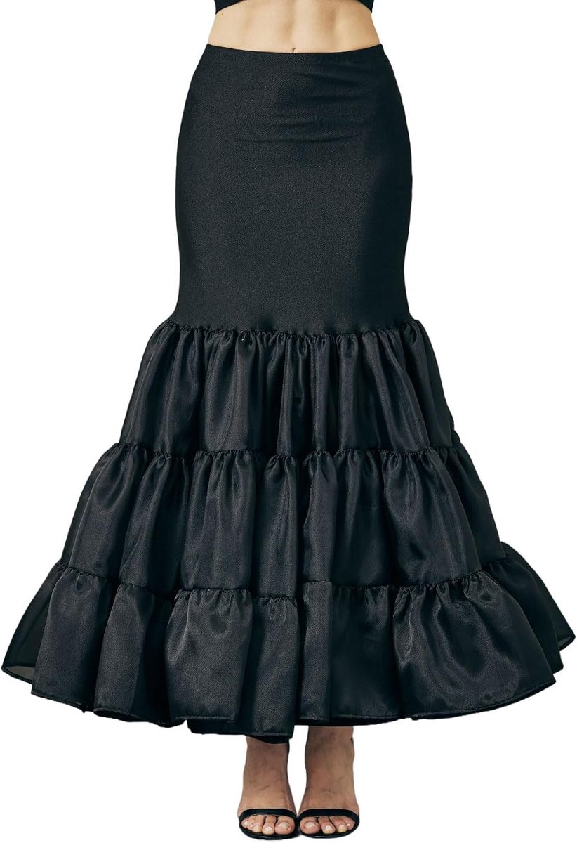 BEAUTELICATE Peticoat Underskirt Cancan Ladies for Skirt Dress Women Trumpet Mermaid Skirt 2 Hoops Rings for Wedding - ShopVlot