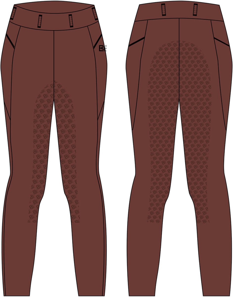 EQPro Mindy AW26 Rijlegging - Maat: 34 - Bruin - Polyester