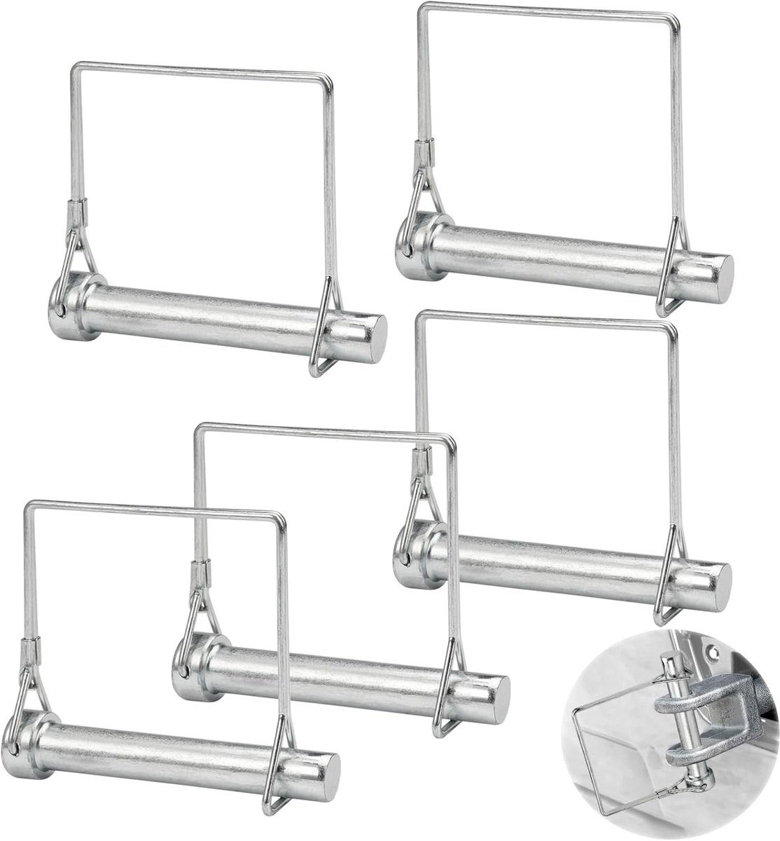 Veiligheidsplits voor D-vormige buizen - 5 stuks, M12 x 80mm, ideaal voor vouwborden en bevestigingen