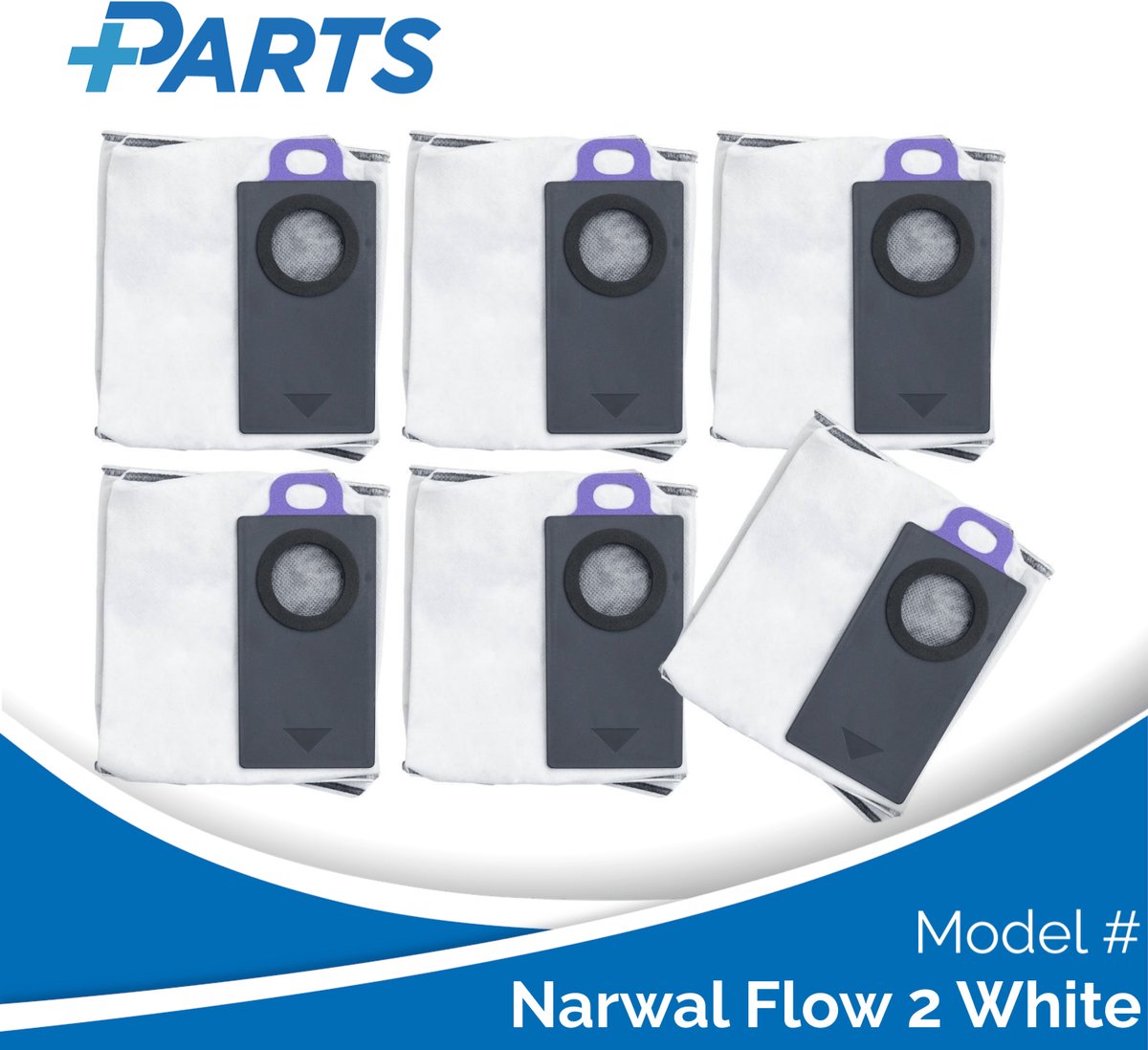 Plus.Parts Narwal Flow 2 White Stofzakken (6 Stuks, Plus.Parts® alternatief voor CP-PJ-A00293-00-00) Overig