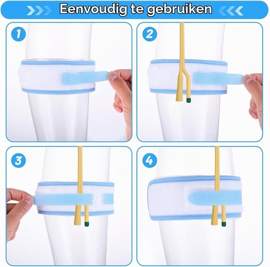 Foley Katheter Stabilizer en Steun voor Urine Drainagezak - 2 Stuks Catheter Beugels met Beenbanden voor Mannen en Vrouwen — afbeelding 2