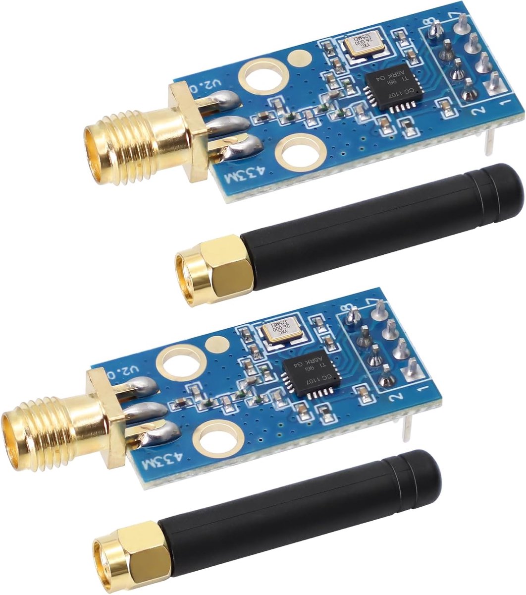CC1101 Radio Module Module RUIZHI 2pcs CC1101 433M Digital Transmission Module CC1101 Wireless Module with SMA Antenna - ShopVlot