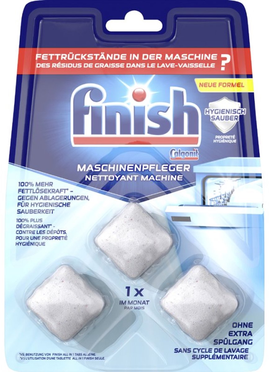 Finish vaatwasseronderhoudstabs, 3 stuks, 17 g per stuk