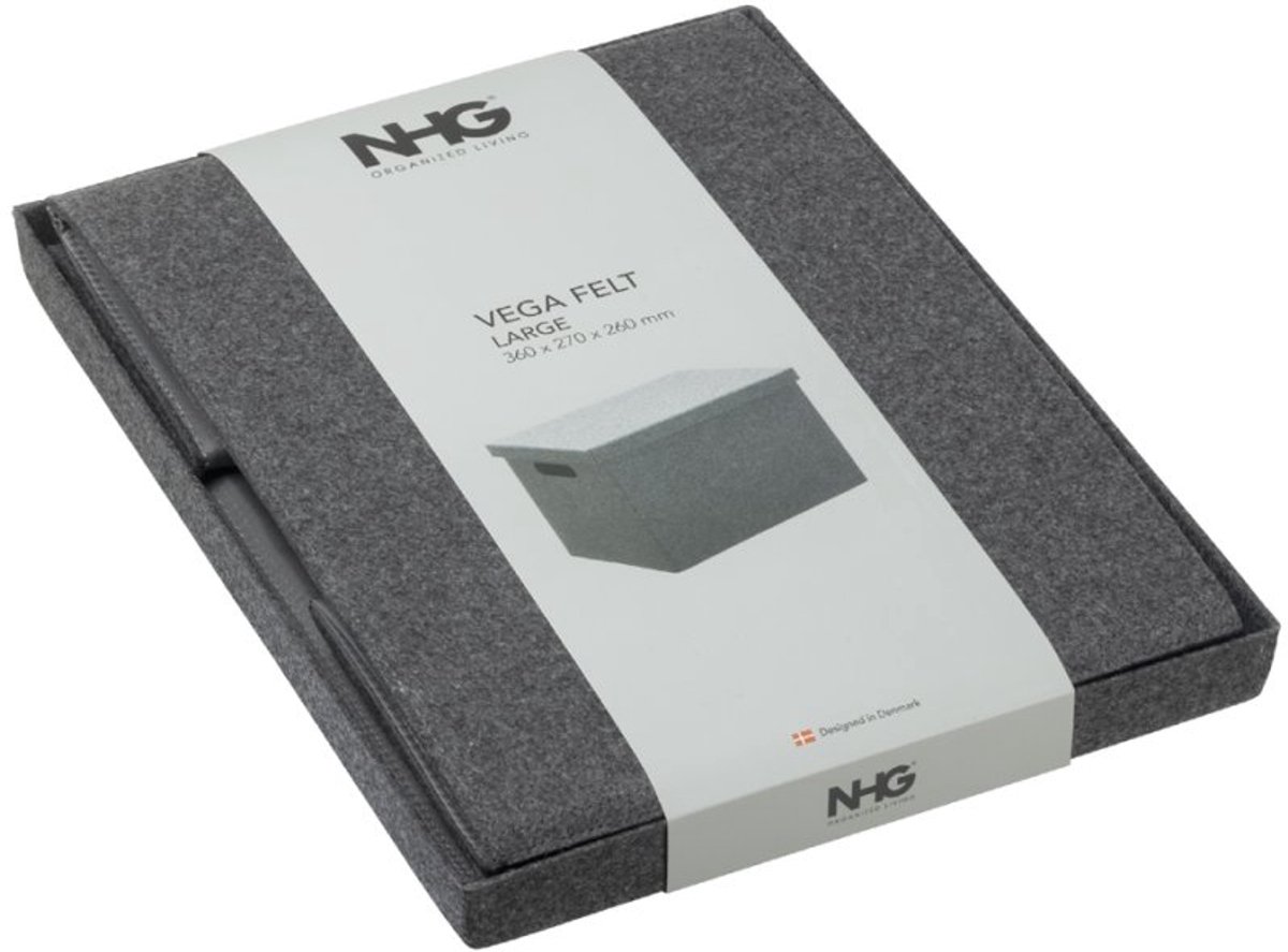 NHG opbergbox Vega Felt Storage, vilt, L, saliegroen