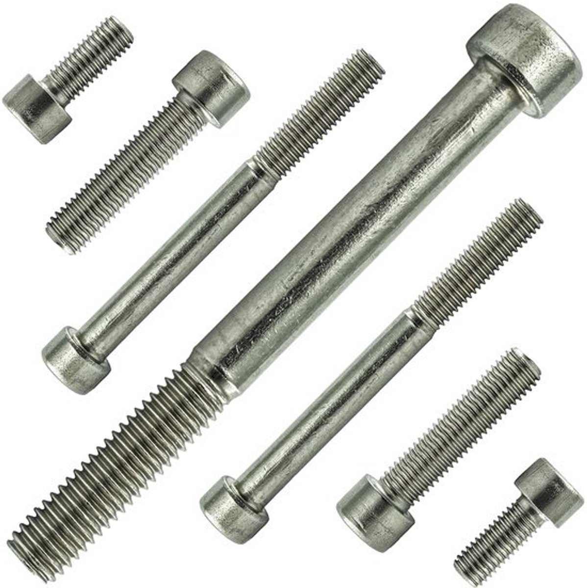 Cilinderschroeven met binnenzeskant - van roestvrij staal - voor machinebouwinstallatie - DIN 912 ISO 14579 - M6 x 50 mm - zilverkleurig
