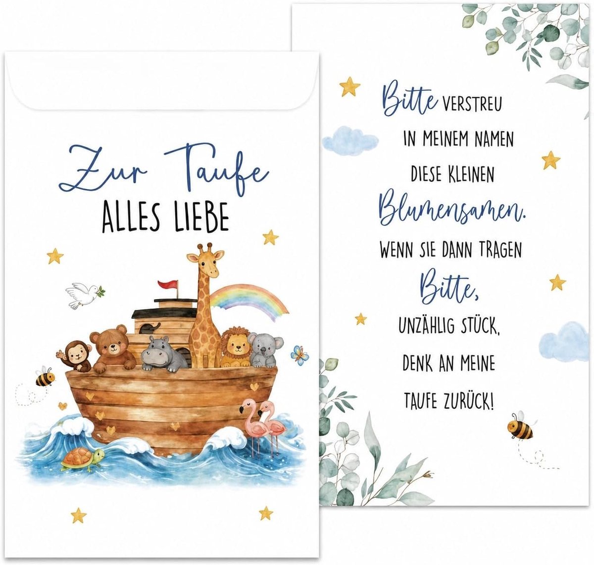 50 Bloemenzaden Zaadzakjes als Cadeau voor Communie, Doop en Tafeldecoratie - Geschenken voor Feestelijke Gelegenheden