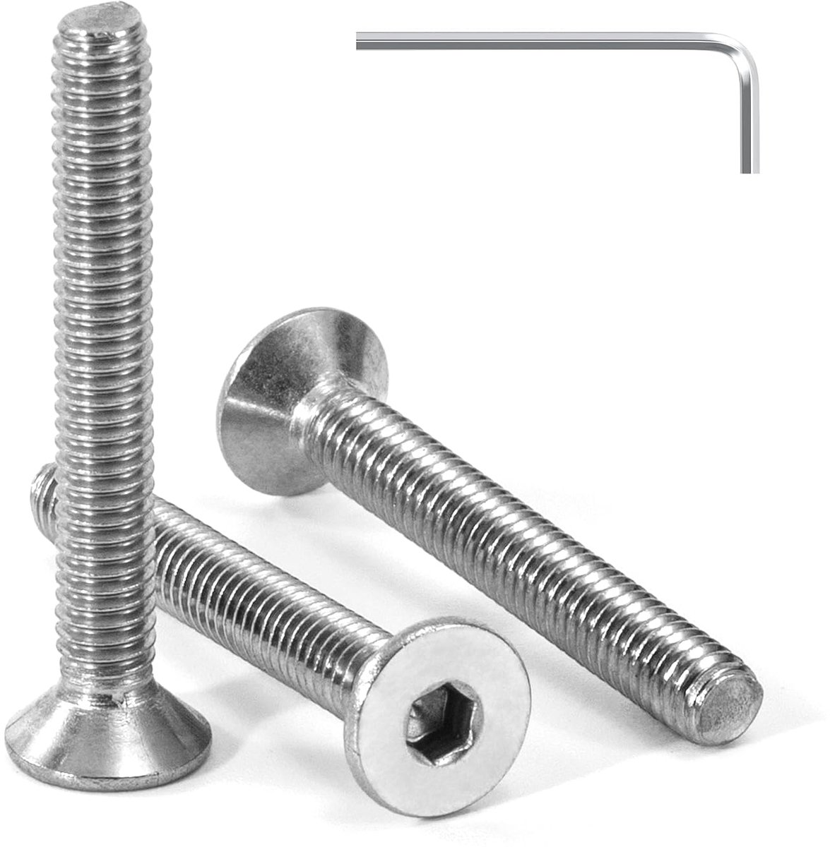 Tunejoy Countersunk head screws, M4 x 30 mm, Allen screws, stainless steel, A2 V2A, flat head screws, standard DIN - ShopVlot