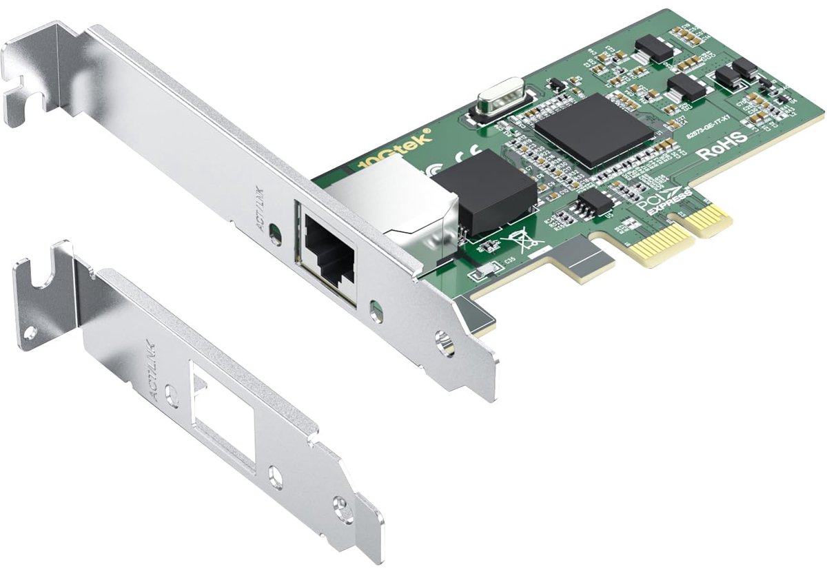 Image of 10/100/1000Mbps Gigabit Ethernet PCI Express NIC Network Card - with Intel(R) 82573 Controller - ShopVlot