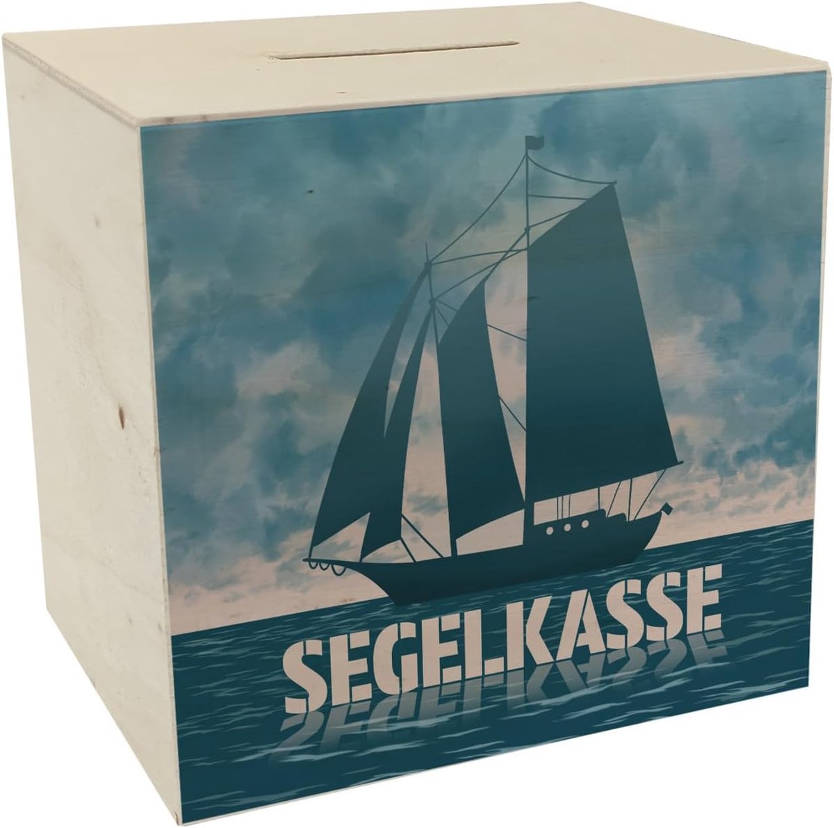 Spaarpot zeilschip - houten spaarbox - voor zeilers - spaar voor je volgende zeiltrip - ShopVlot