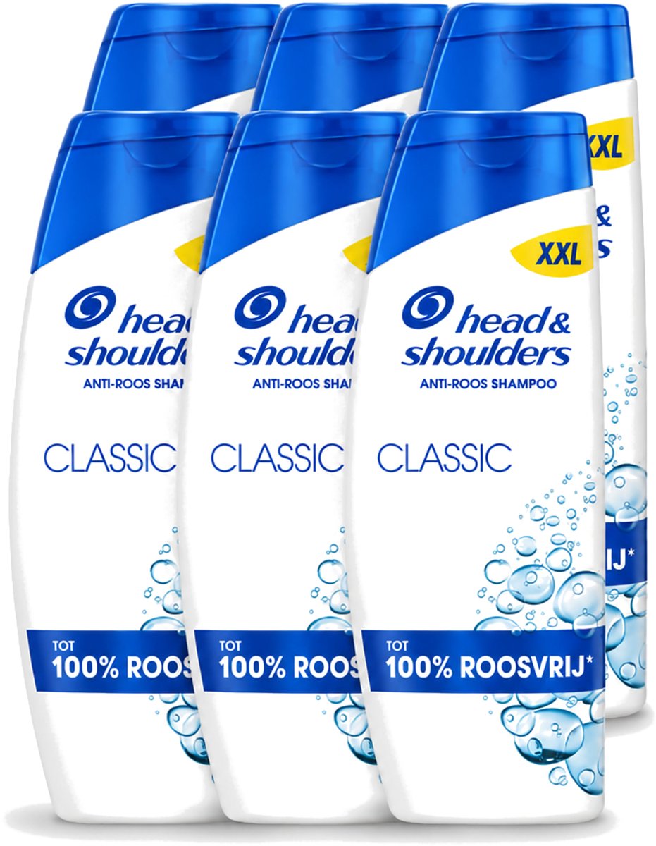 6 x Head & Shoulders – Shampoo – Classic – 625 ml - Voordeelverpakking - 6 stuks