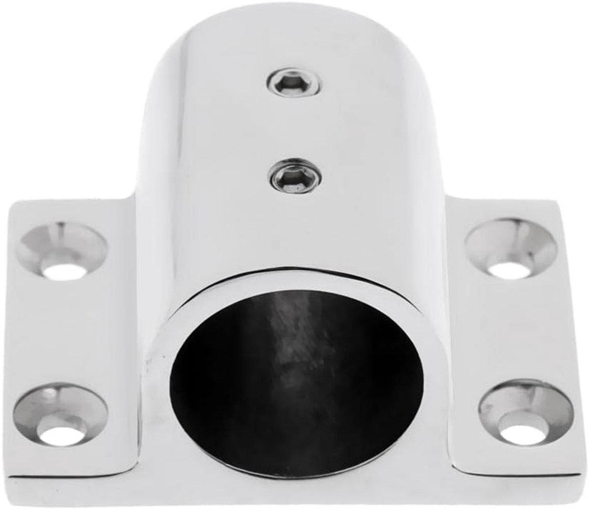 Handrail fitting 90-graden rechthoekige basis - 25mm - roestvrijstaal - voor maritiem gebruik - ShopVlot