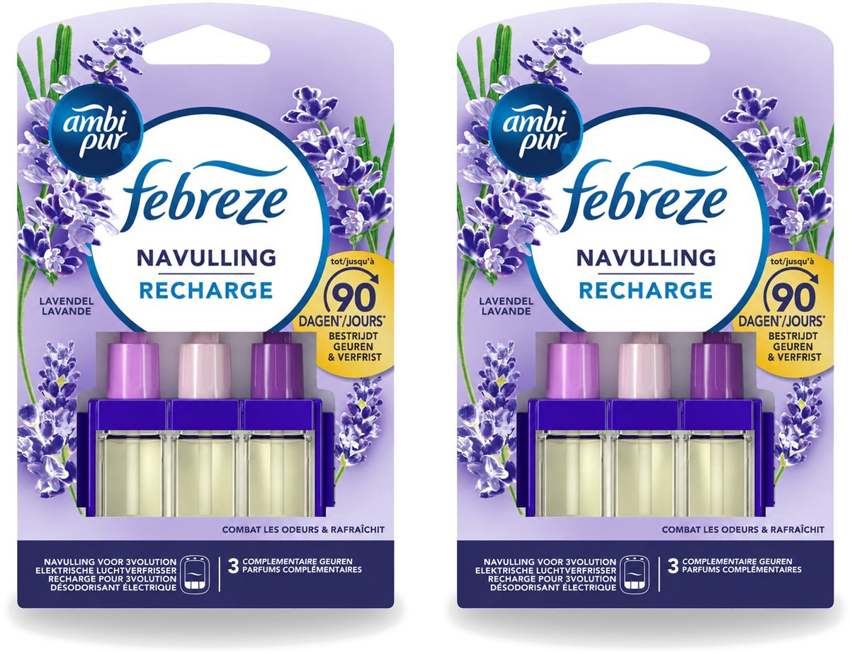 2 x Ambi Pur - 3Volution - Navulling - Lavendel - 20 ml - Voordeelverpakking - 2 stuks
