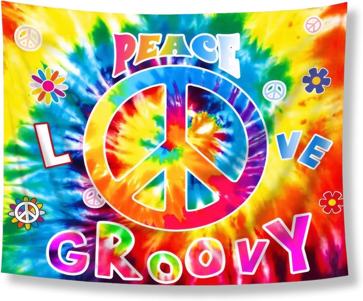 Fotohokje achtergrond hippie thema - prachtig retro design - 60's sfeer - ideaal voor feesten - ShopVlot