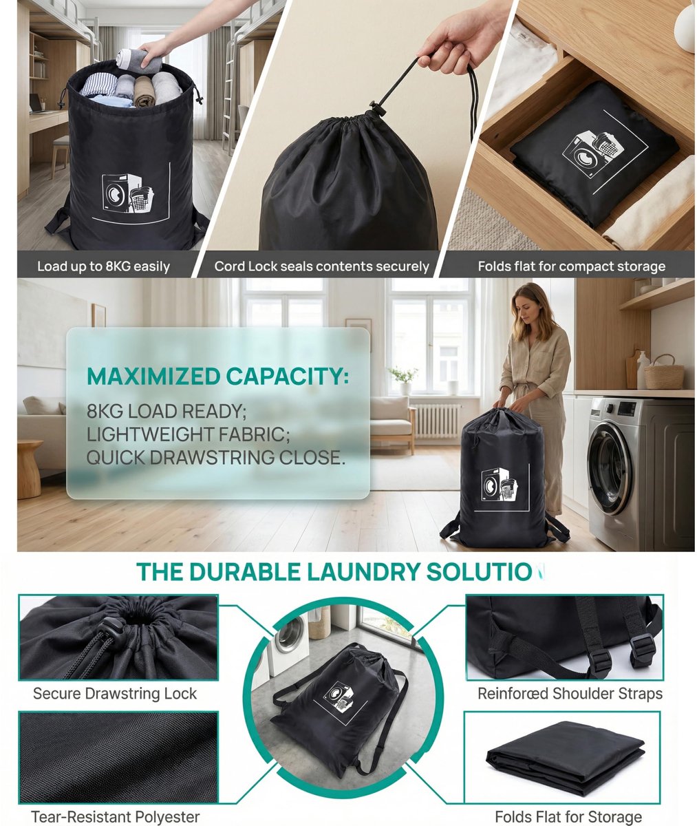 Maishijie Pack van 2 Linnen Waszakken Heavy Duty Zeer Duurzaam Speelgoed Vuil Zakken Drawstring met Drawstring - ShopVlot
