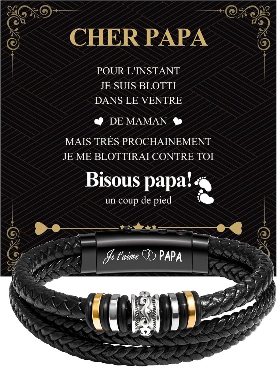 CheersLife Cadeaus voor hem Kerstarmband voor mannen UBCG-B197 - ShopVlot