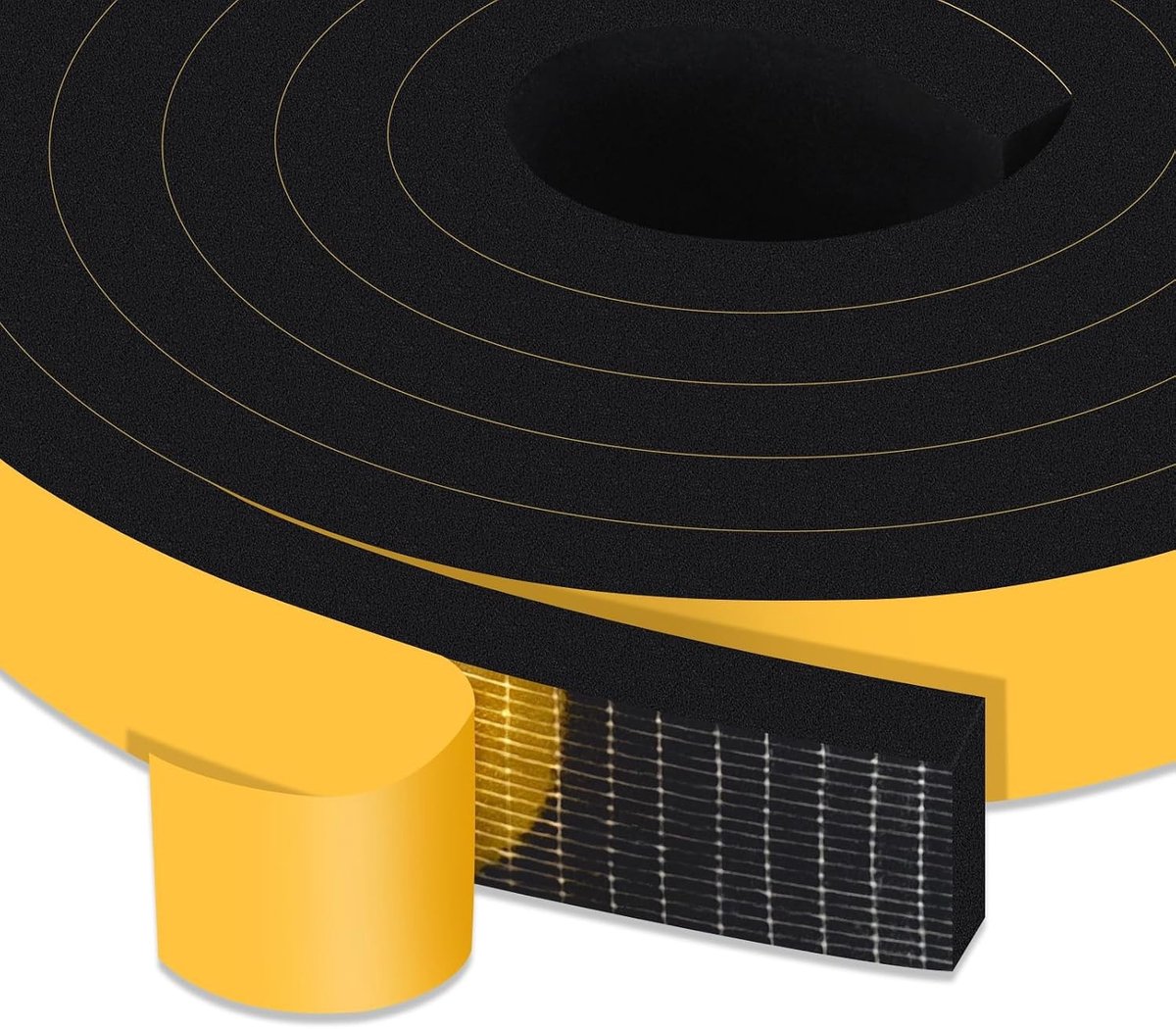 Zelfklevende Isolatie Tape 25mm x 10mm, Weerbestendige Afplakband voor Ramen en Deuren, Geluiddempende en Schokabsorberende Kierenafdichting