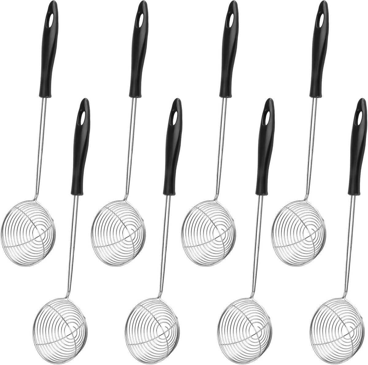 8-Delige RVS Draadzeef Set - Kleine Skimmers en Vergietlepels voor Frituren en Hotpot