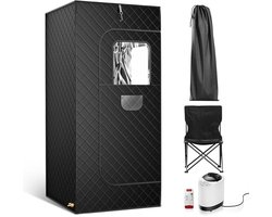 SenDeluz Saunakent, stoomsauna voor thuis, 3 minuten snel opwarmen en 9 warmtestanden, draagbare mobiele sauna met 2,6 - ShopVlot