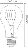 Dessin technique d'une ampoule avec dimensions Ø60mm et 105mm.