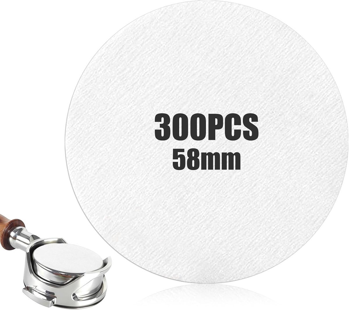 300 Pieces Disposable Coffee Filter Paper, 58mm Round Disposable Coffee Filters - ShopVlot