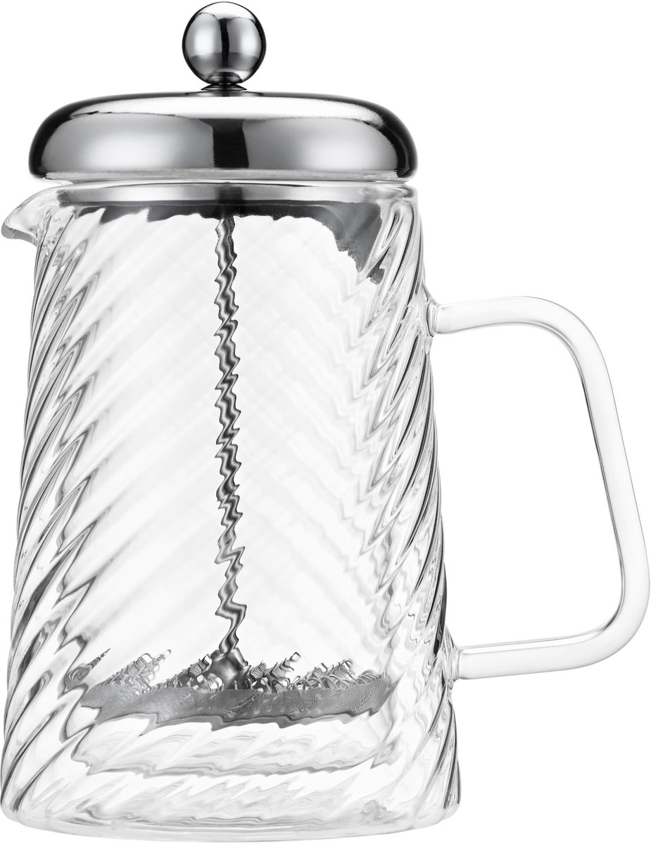 Elzusha - Cafetiere met dubbele wand - 3 kopjes, ergonomisch ontwerp