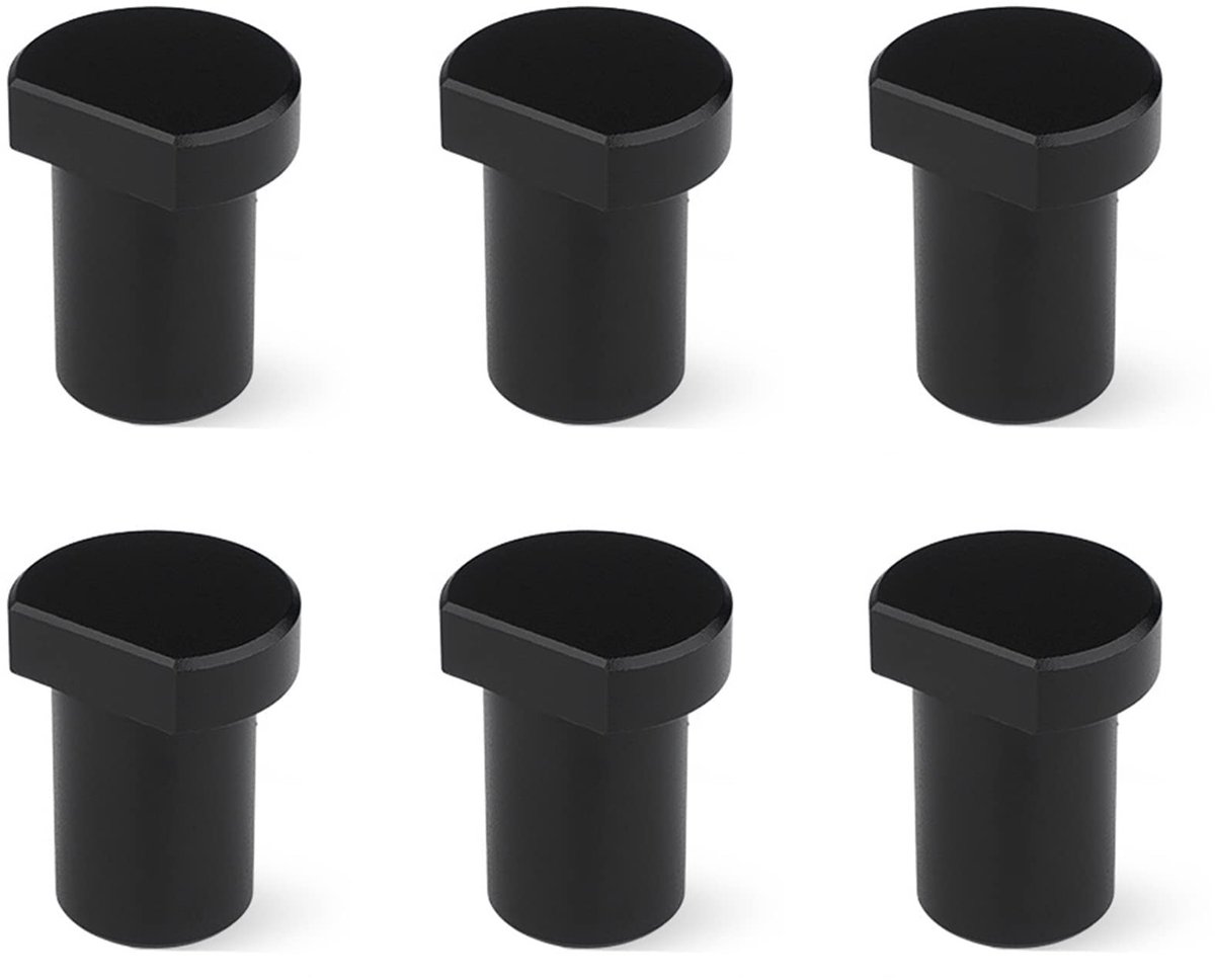 Elzusha - Set van 6 Werkbank Honden - Aluminium Legering 20mm - Zwart