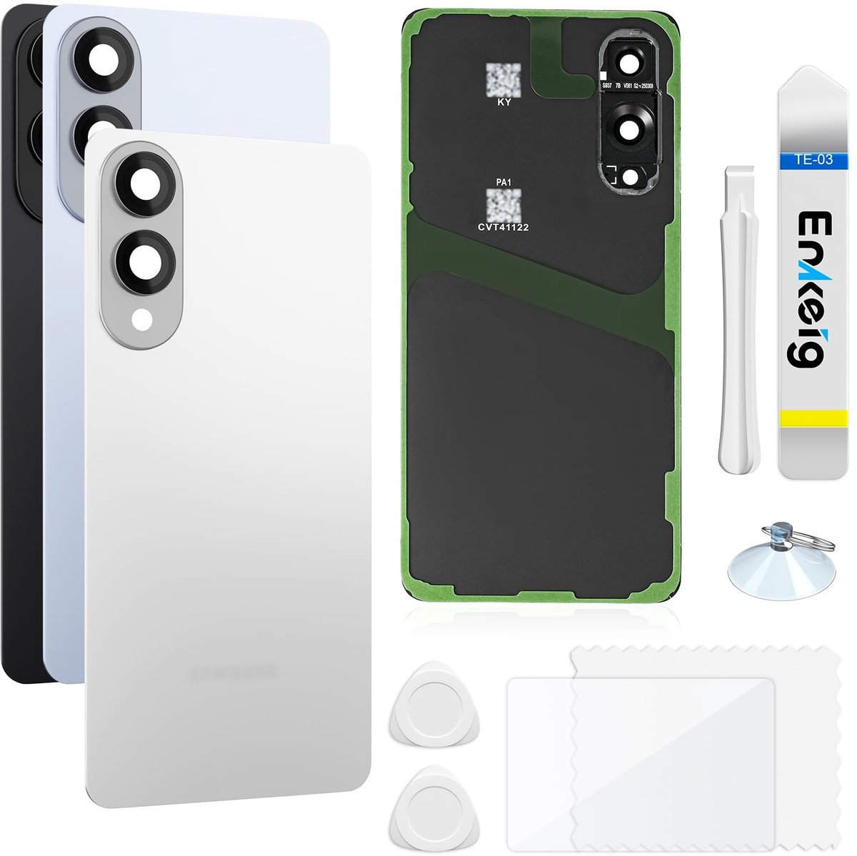 Elzusha - Vervangend Achterglas voor Samsung Galaxy S25 Edge - Zilver