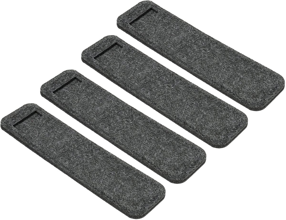 Elzusha - Mini Vilt Pennen Case Set van 12, Donkergrijs